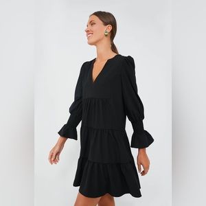Pomander Place Black Crepe Kenzo Dress. Size L